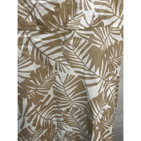 LOFT Fit and Flare Linen Dress Palm Print Size 4 - Picture 11 of 11